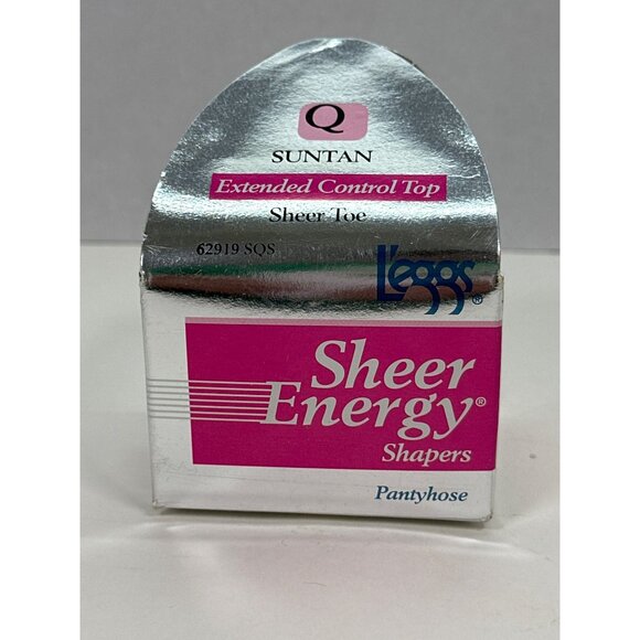 L'eggs  Pantyhose Size Q Sheer Energy Shapers Sheer Toe- Suntan- NEW - Picture 1 of 6